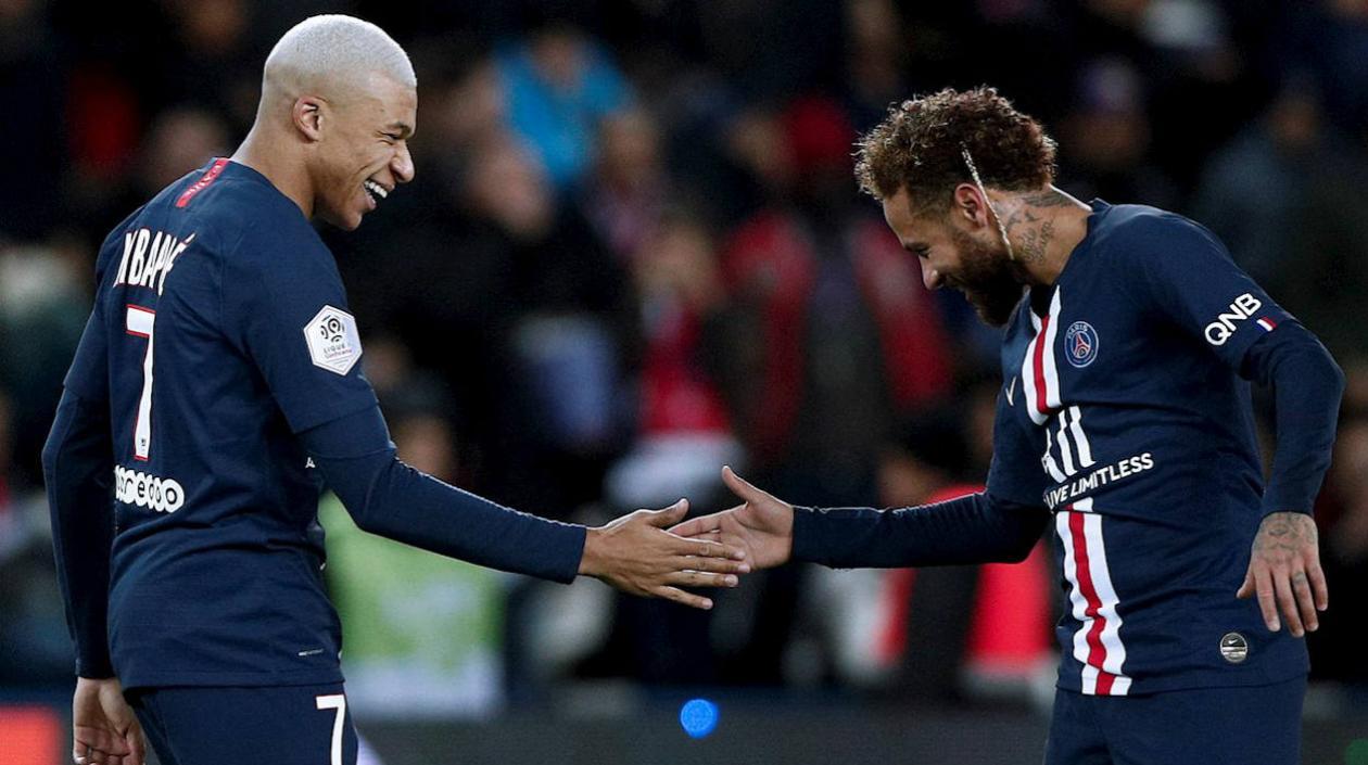 Kylian Mbappe y Neymar. 