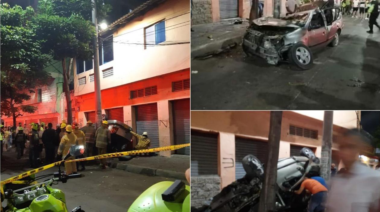 Así quedó el vehículo, tras el accidente.