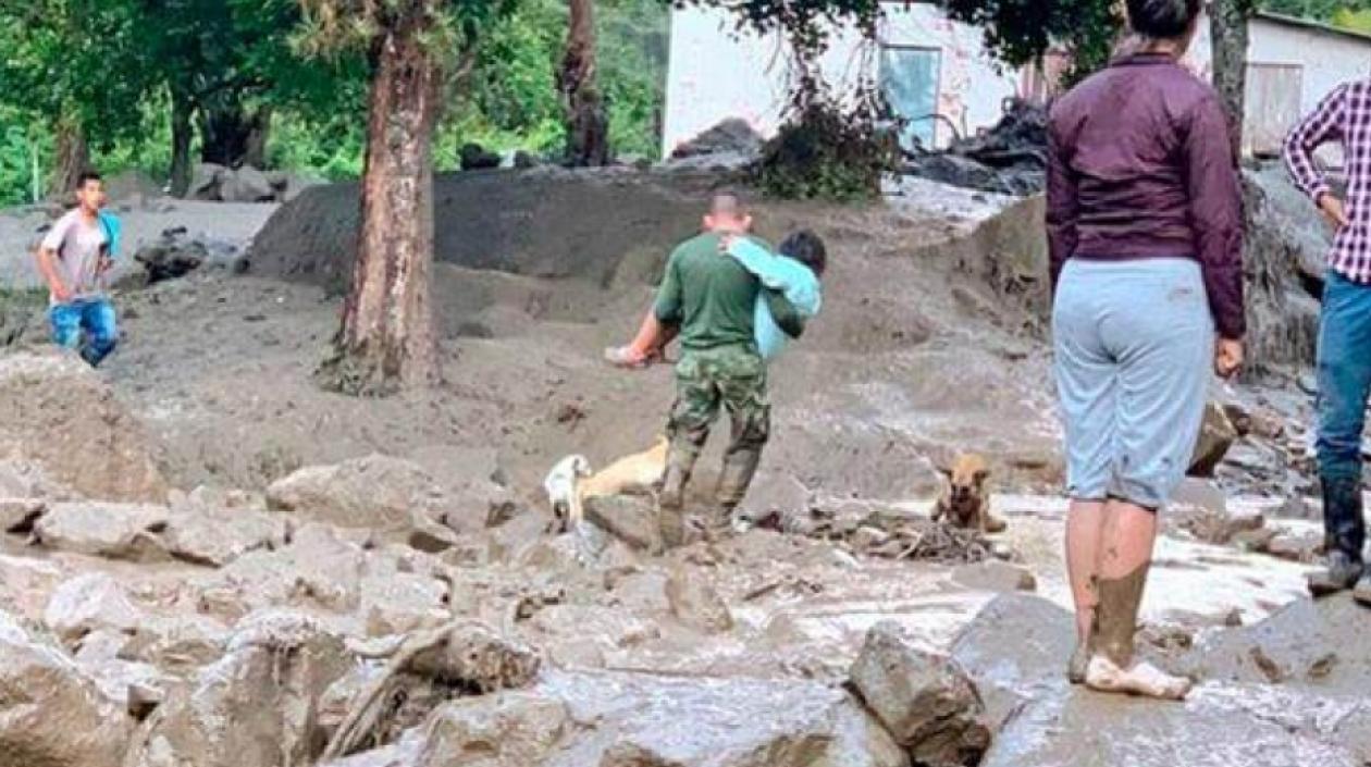 Organismo de control realizan labores de rescate.