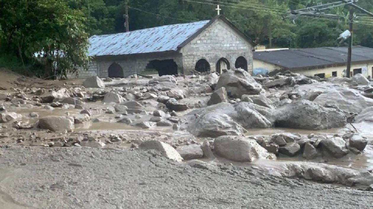 Así quedó la iglesia de la vereda.