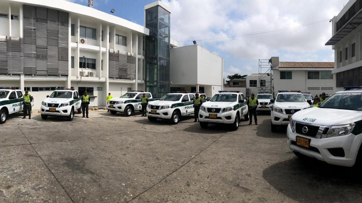 Camionetas entregadas por el Ministerio del Interior.