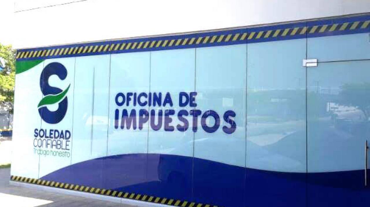 La oficina de impuestos en Soledad.