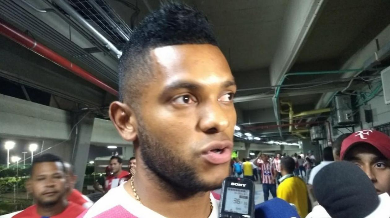 Miguel Ángel Borja, delantero colombiano. 