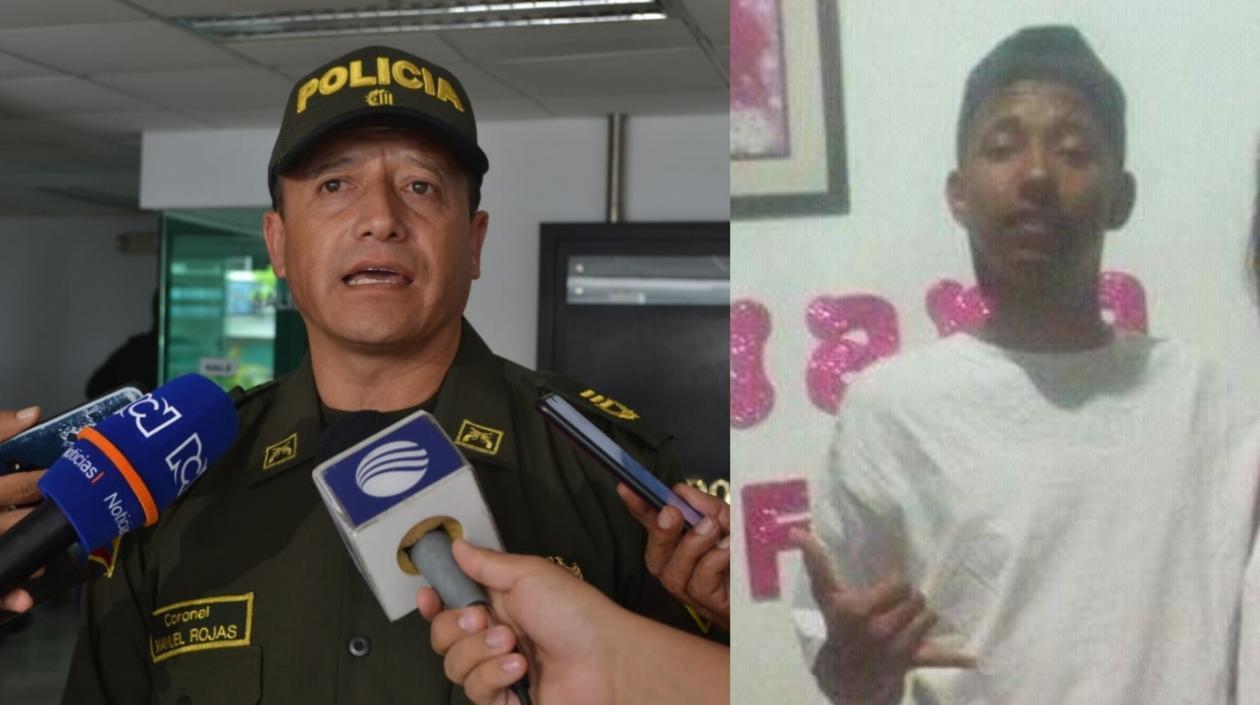 El coronel Manuel Rojas y Edinson Lechuga Guerrero.