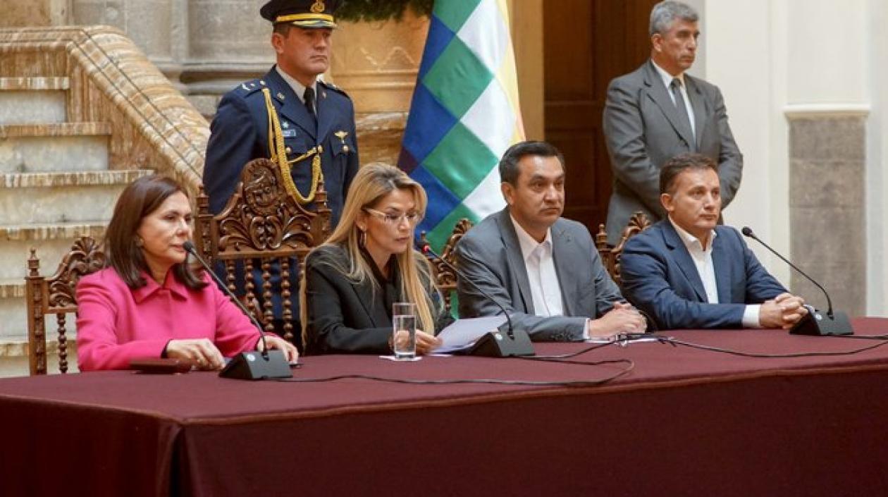 La presidenta interina de Bolivia, Jeanine Áñez.