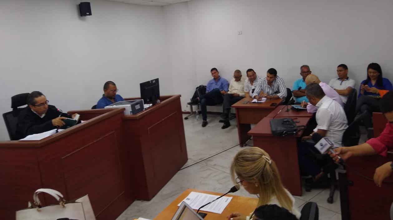 Imagen de la audiencia de este lunes.