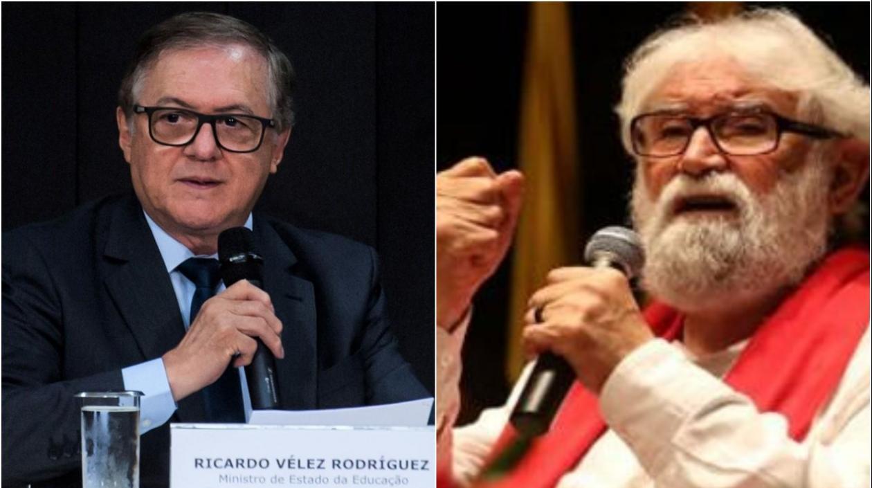 El colombo-brasileño Ricardo Vélez, ministro de Educación de Brasil, y Leonardo Boff, escritor.