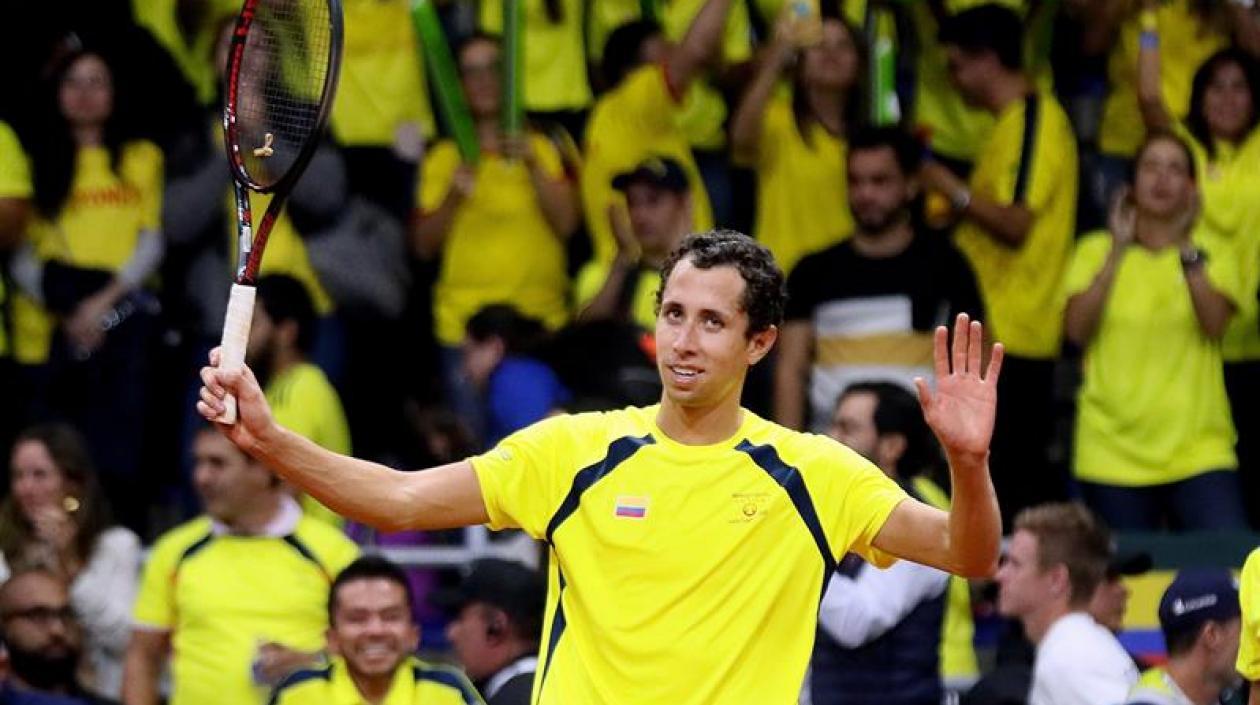 La celebración de Daniel Galán.