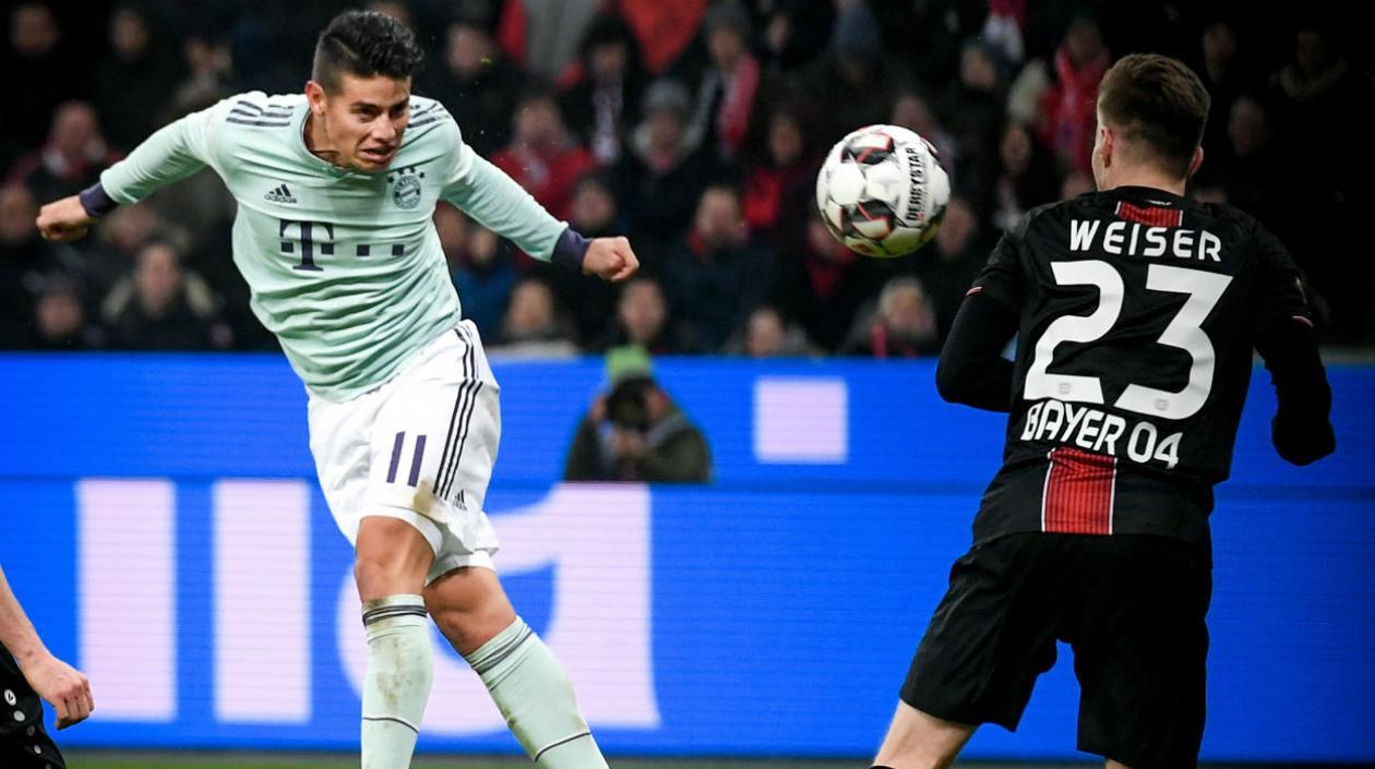 James Rodríguez, jugador del Bayern Múnich. 