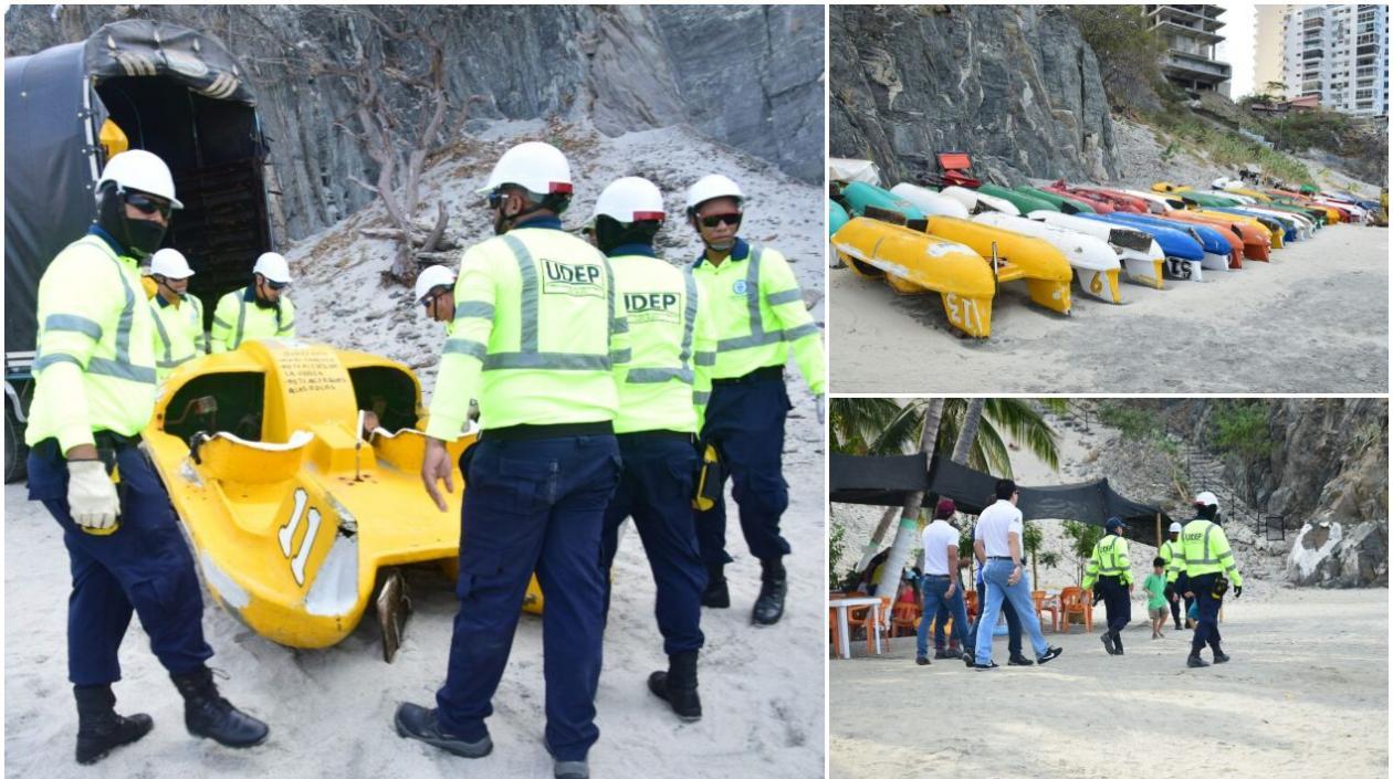 Las bicicletas fueron retiradas de la zona y la playa por la UDEP.