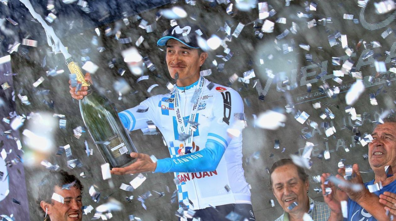 Winner Anacona ciclista del Movistar. 