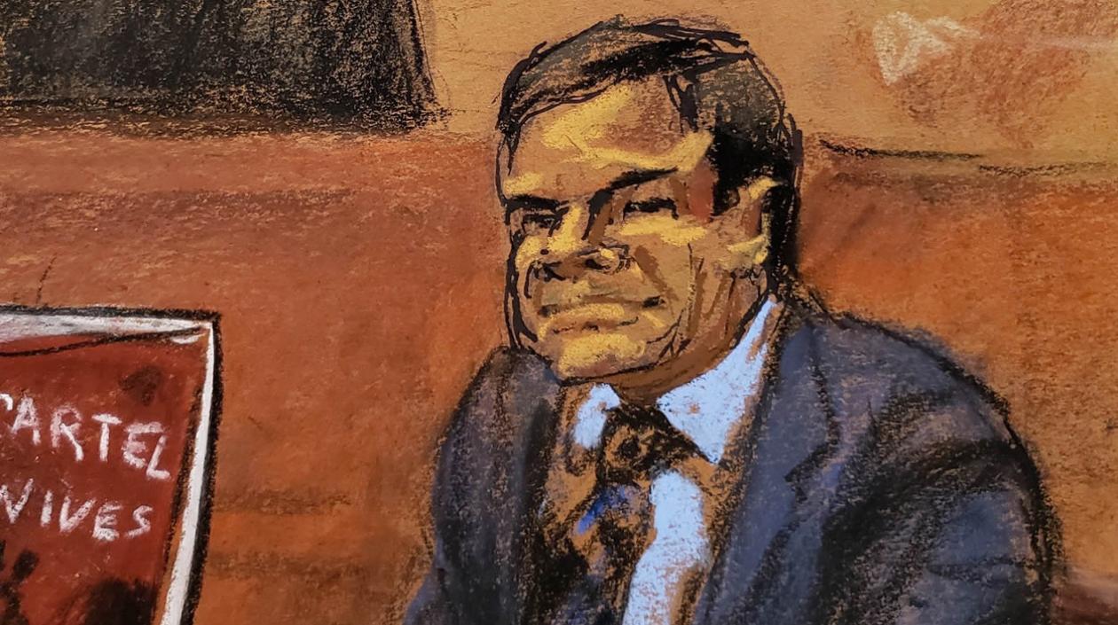 Ilustración del narcotraficante mexicano Joaquín "El Chapo" Guzmán