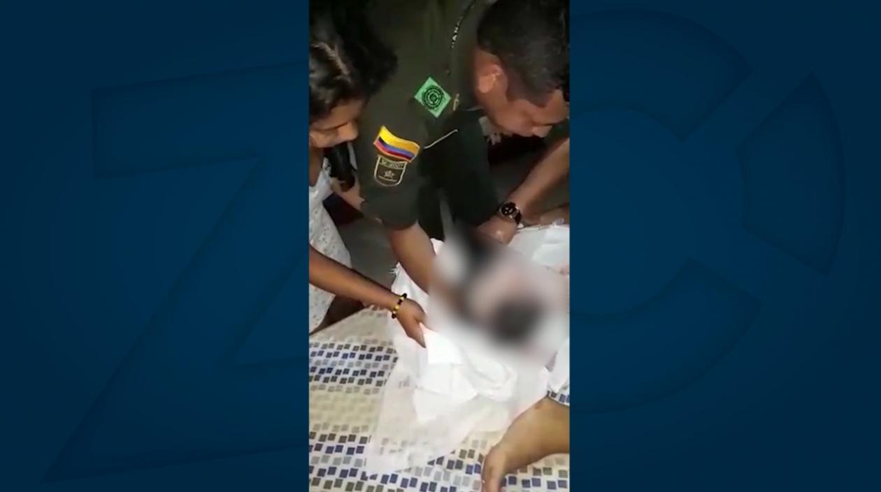 Momentos del parto del bebé.