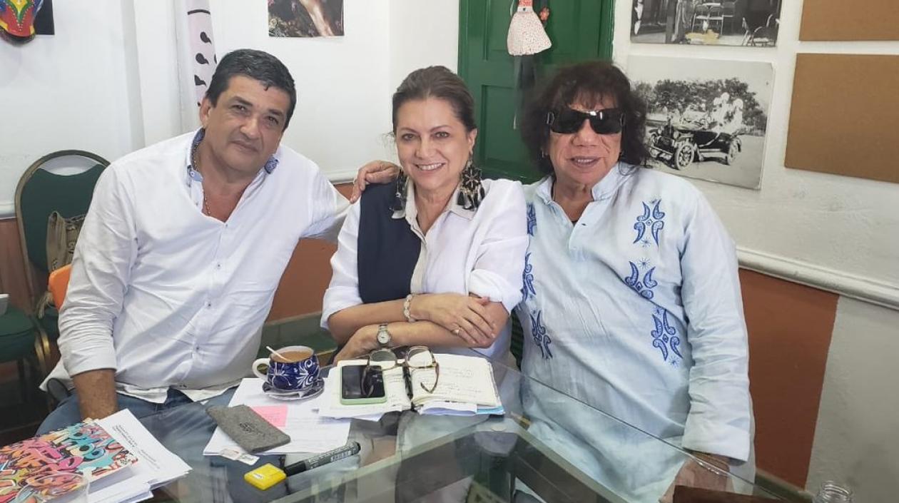 Reunión de Remberto Quintero, de Atención y Prevención de Desastres, Carla Celia y Jairo Polo.