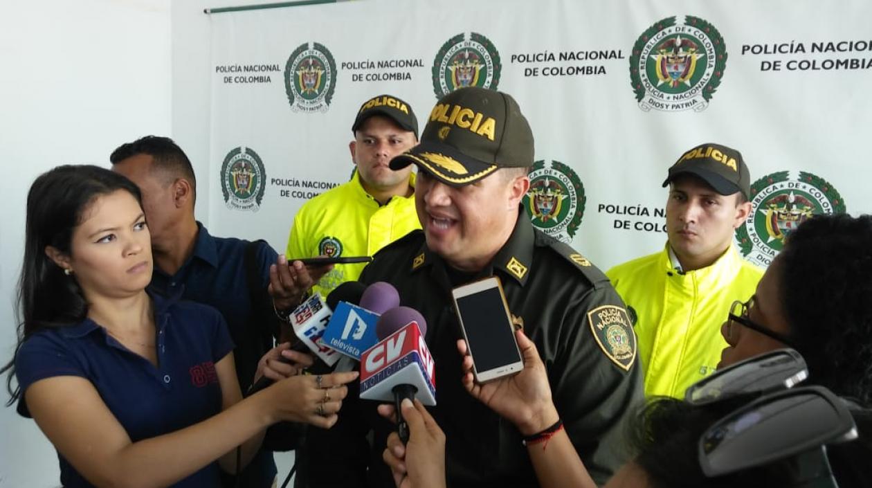 Teniente coronel Jorge Pinzón, comandante operativo encargado de la Policía Metropolitana.
