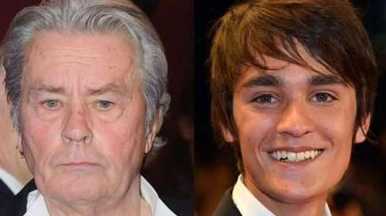 Alain Delon y su hijo menor Alain-Fabien.