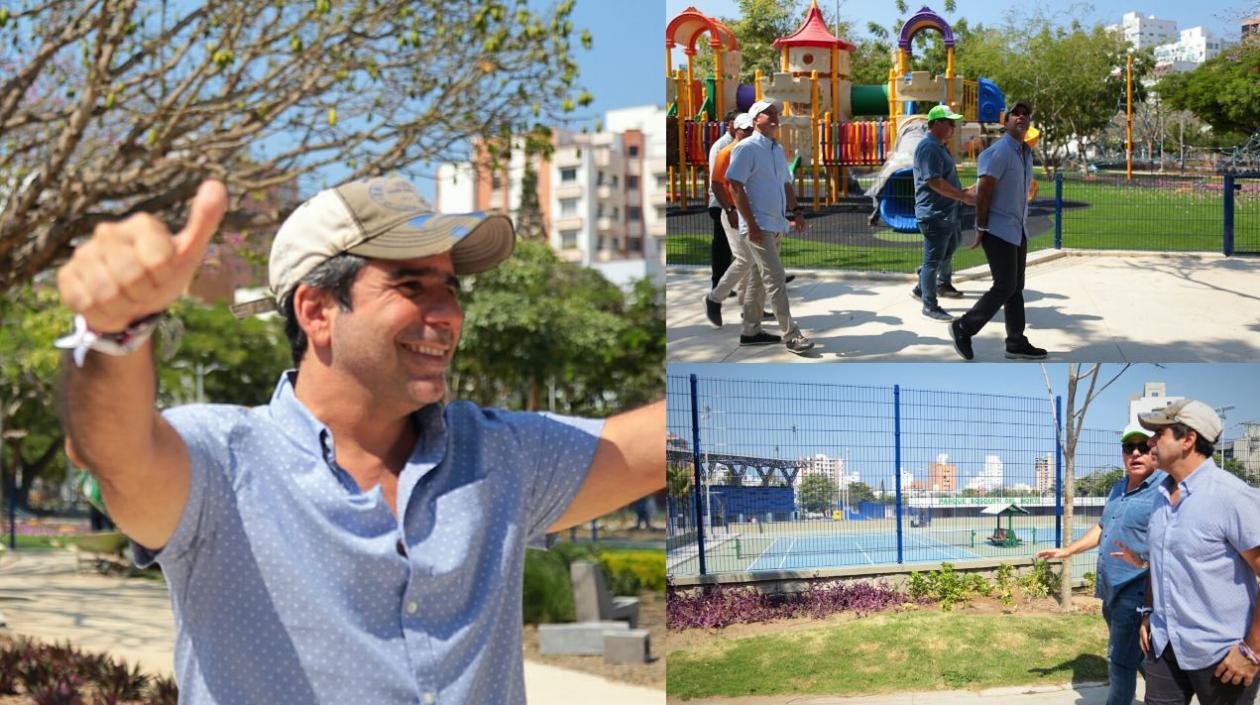 Alcalde Char durante su visita al parque en Bosques del Norte.