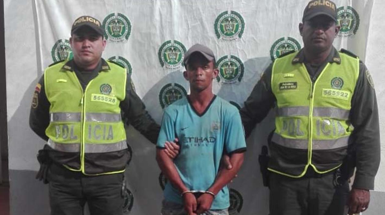 El presunto homicida de la mujer en Pivijay. 