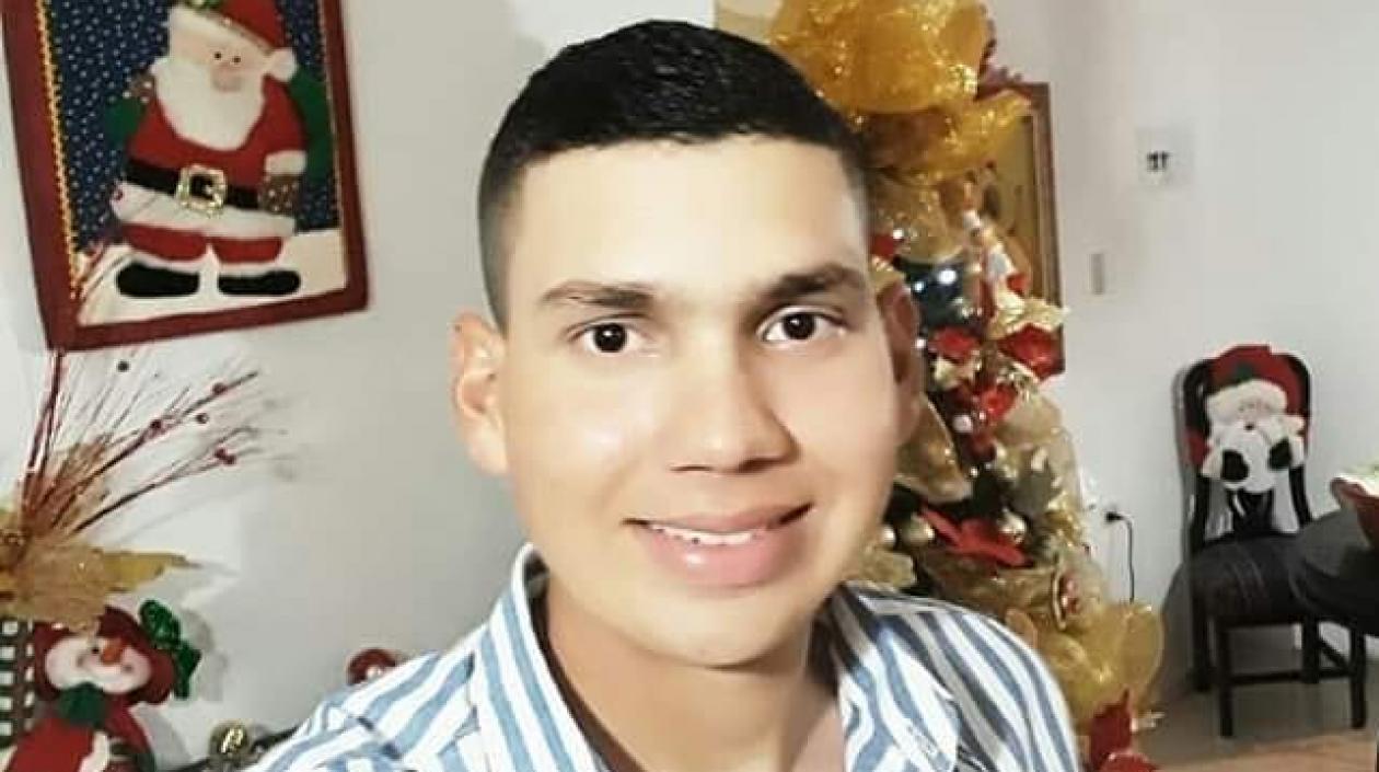 Andrés David Fuentes, cadete fallecido.