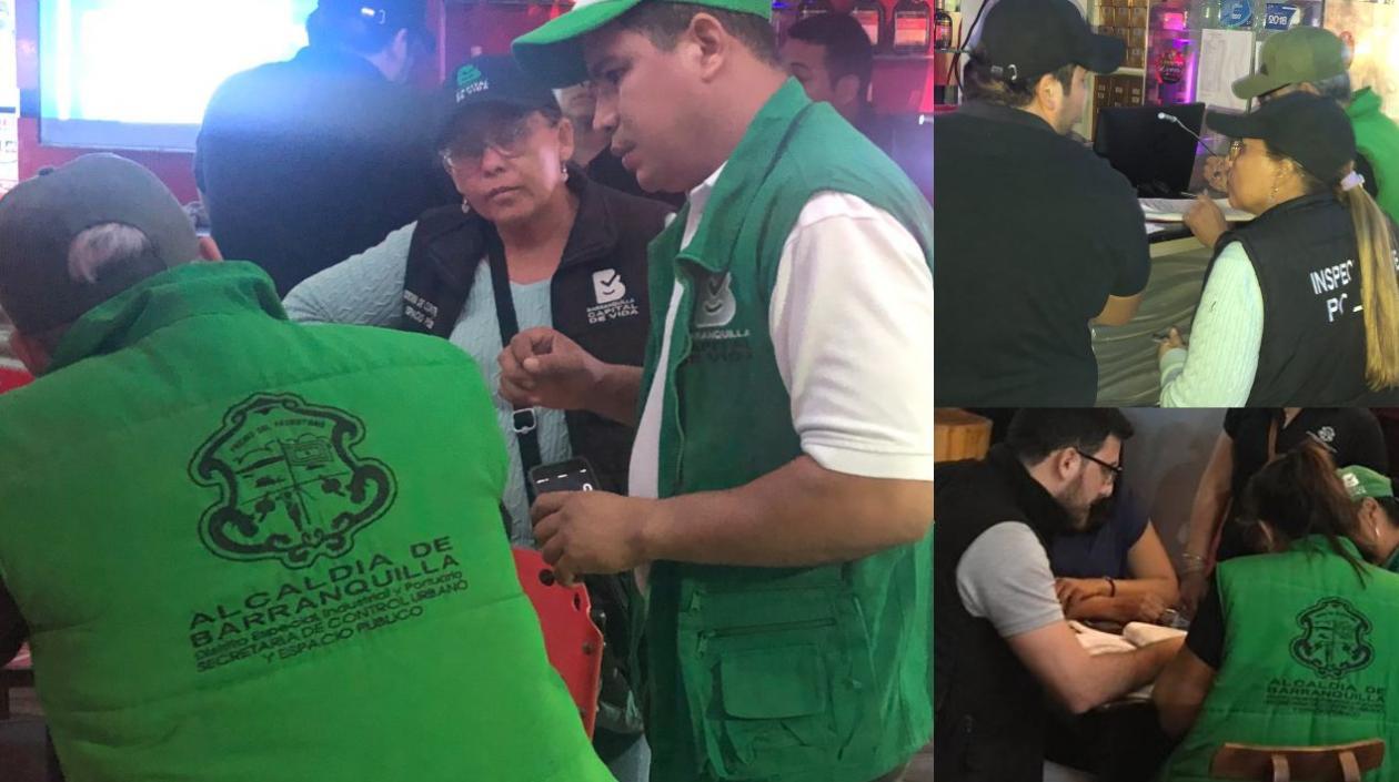 Funcionarios en los operativos en la calle 82.