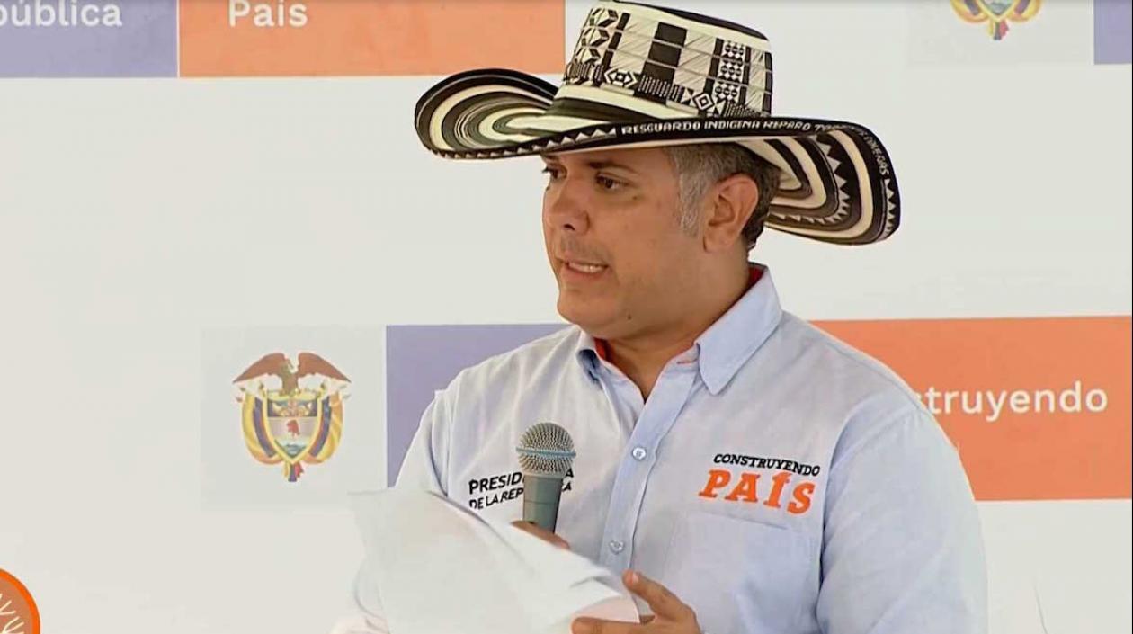 El Presidente Iván Duque en Coveñas.