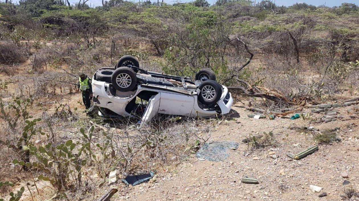 Así quedó el vehículo tras el accidente.