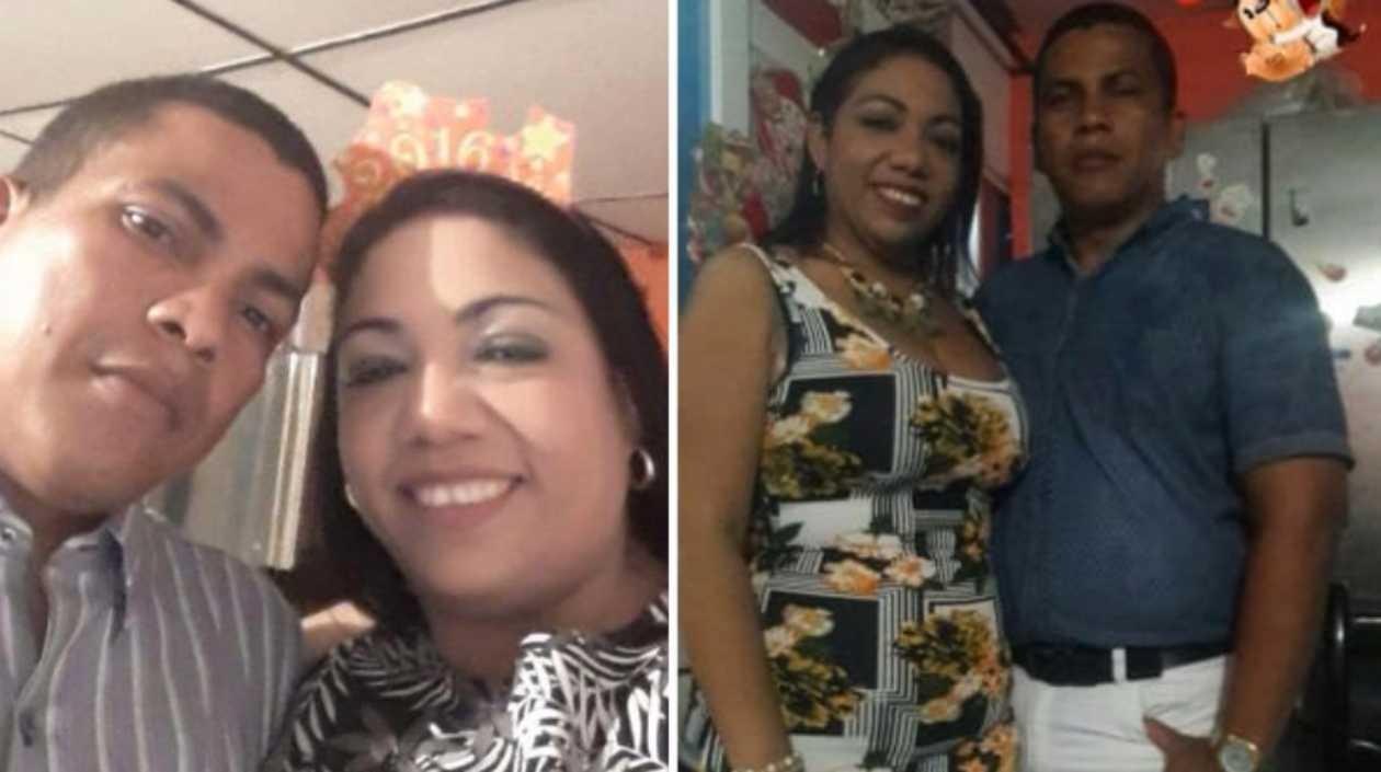 La pareja de esposos.