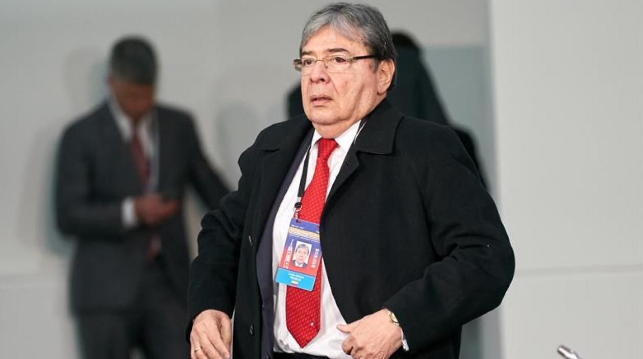 En la imagen un registro del ministro colombiano de Relaciones Exteriores, Carlos Holmes Trujillo García. 