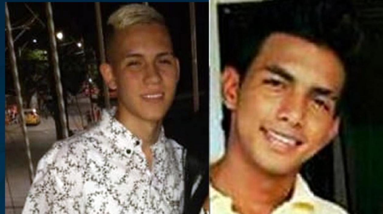 Miguel Ángel Torres Sánchez, víctima (lado izquierdo); Milton Reyes Ortega, presunto víctimario (lado derecho).