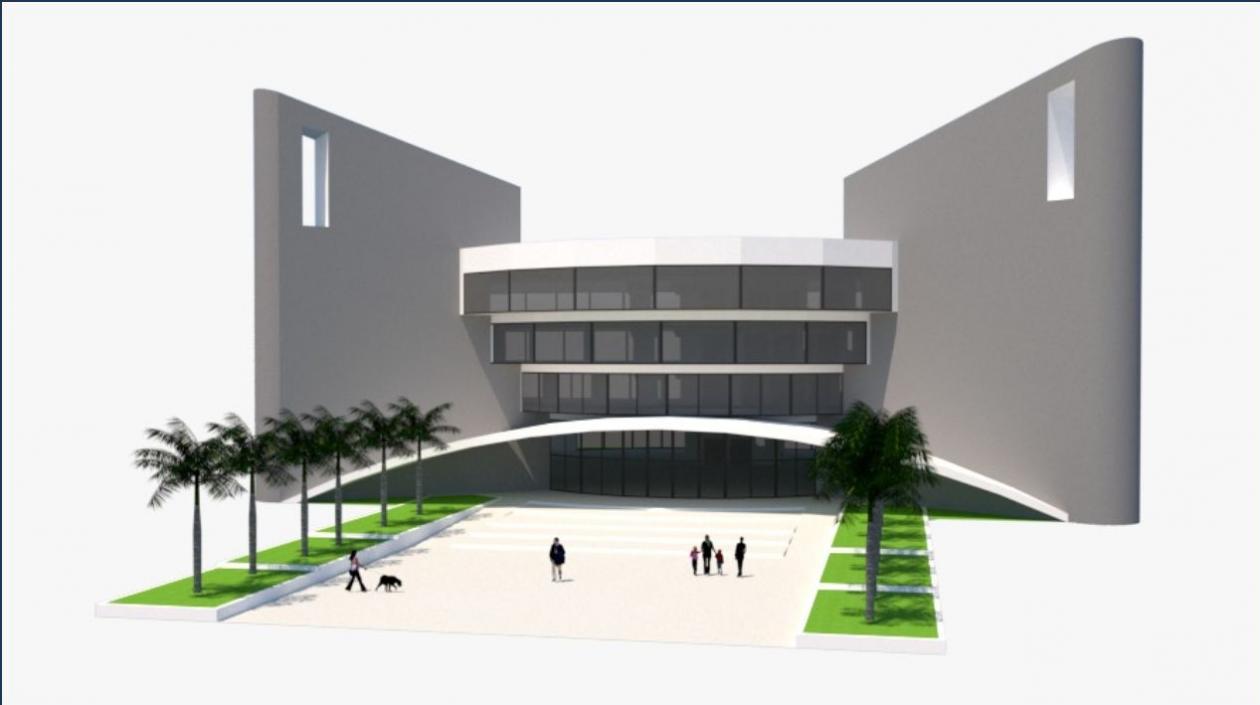 Fachada de la nueva sede de la Alcaldía de Soledad, diseño de la Universidad Simón Bolívar.