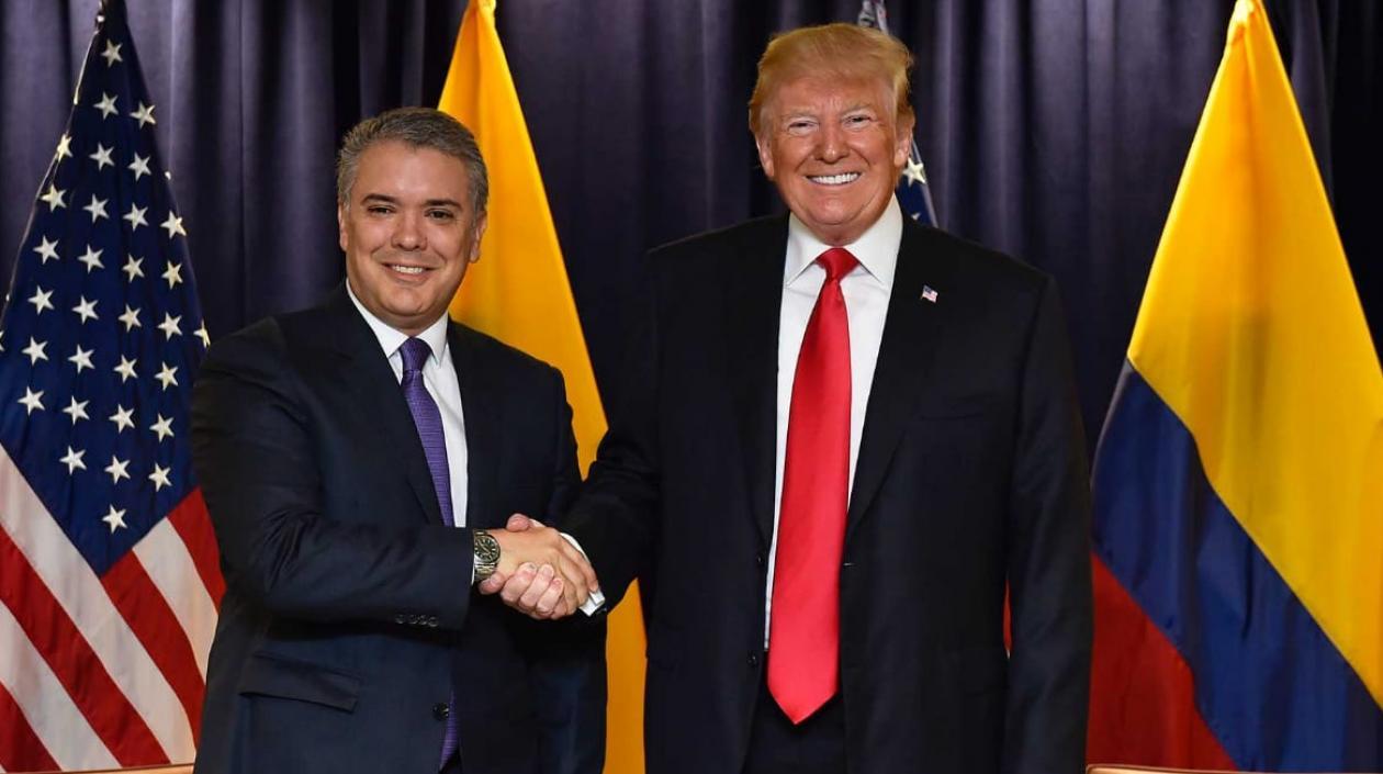 Presidente Duque saluda a su homólogo Donald Trump.
