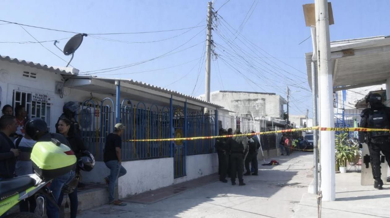 Lugar donde ocurrieron los hechos en el barrio Universal de Barranquilla