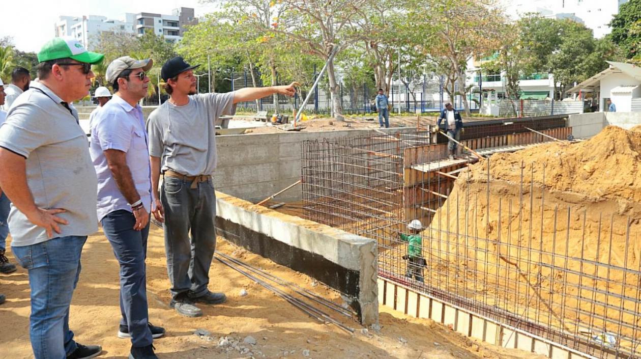 Alcalde Char visitó el Parque Venezuela, para ver el avance de las obras.