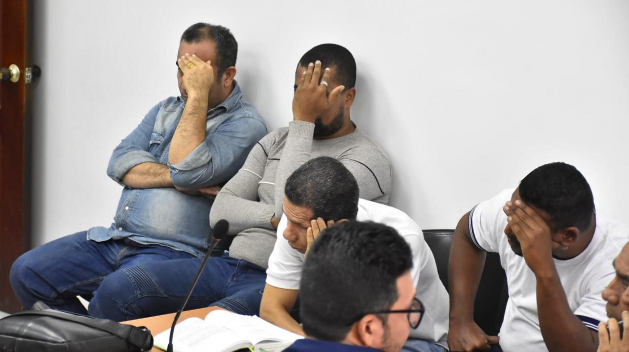 Los cuatro imputados.