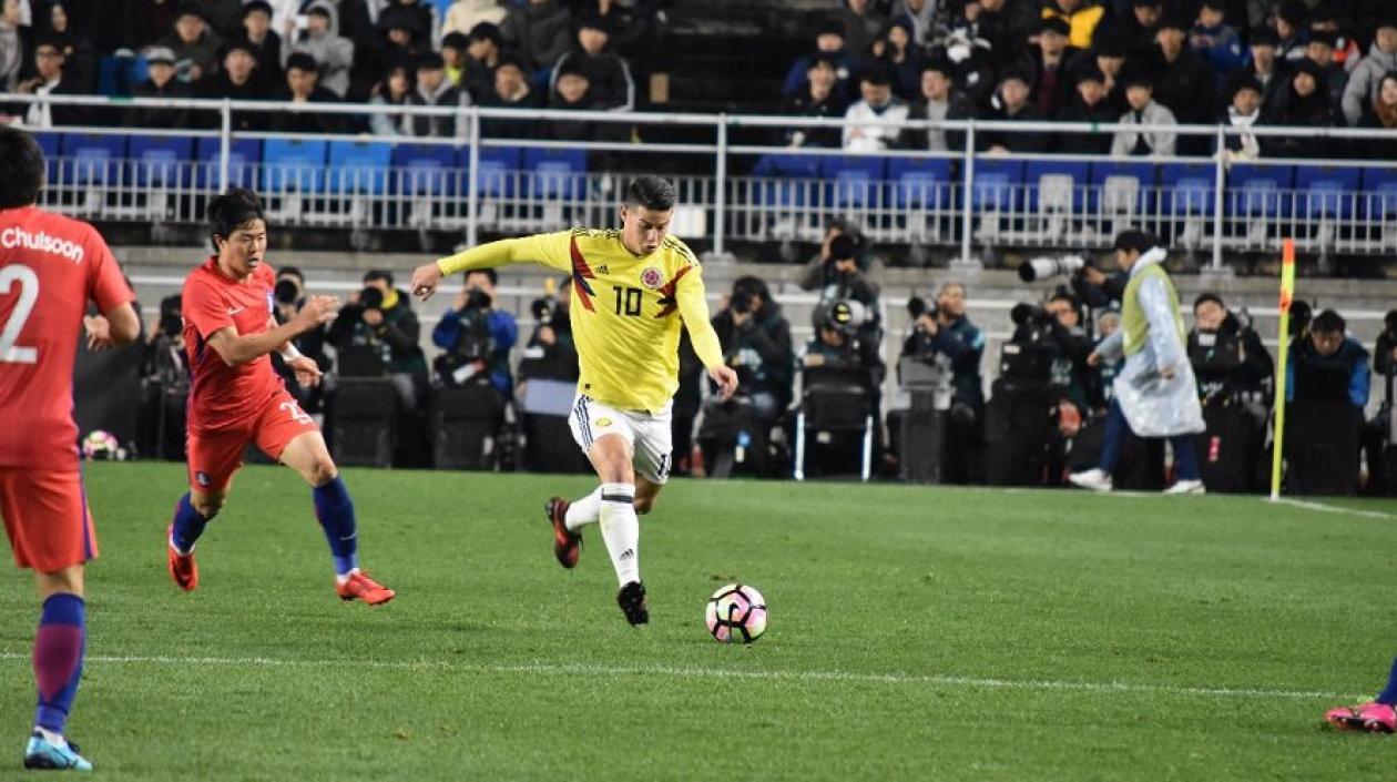 James Rodríguez, en el último amistoso ante Corea del Sur.