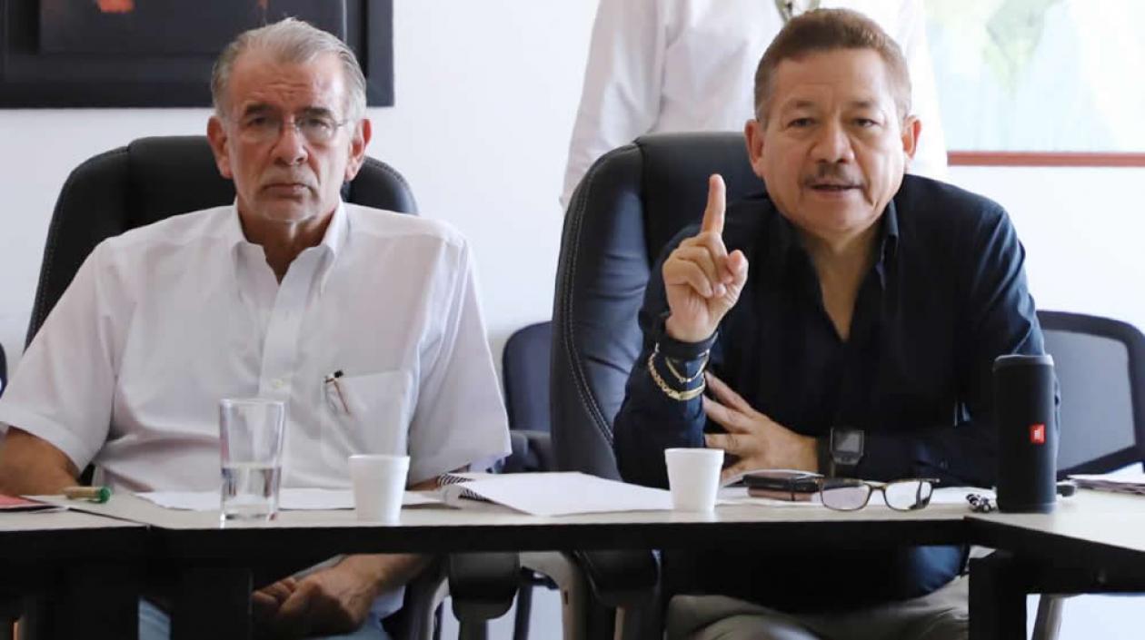 El gobernador del Atlántico Eduardo Verano - El rector de la Universidad del Atlántico, Carlos Prasca