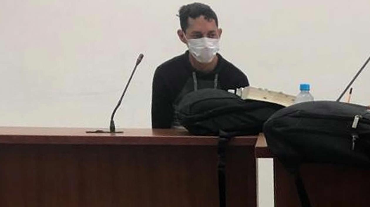 Rafael Castillo Mejía, alias ‘El Flaqui’, durante la audiencia pública realizada hoy.
