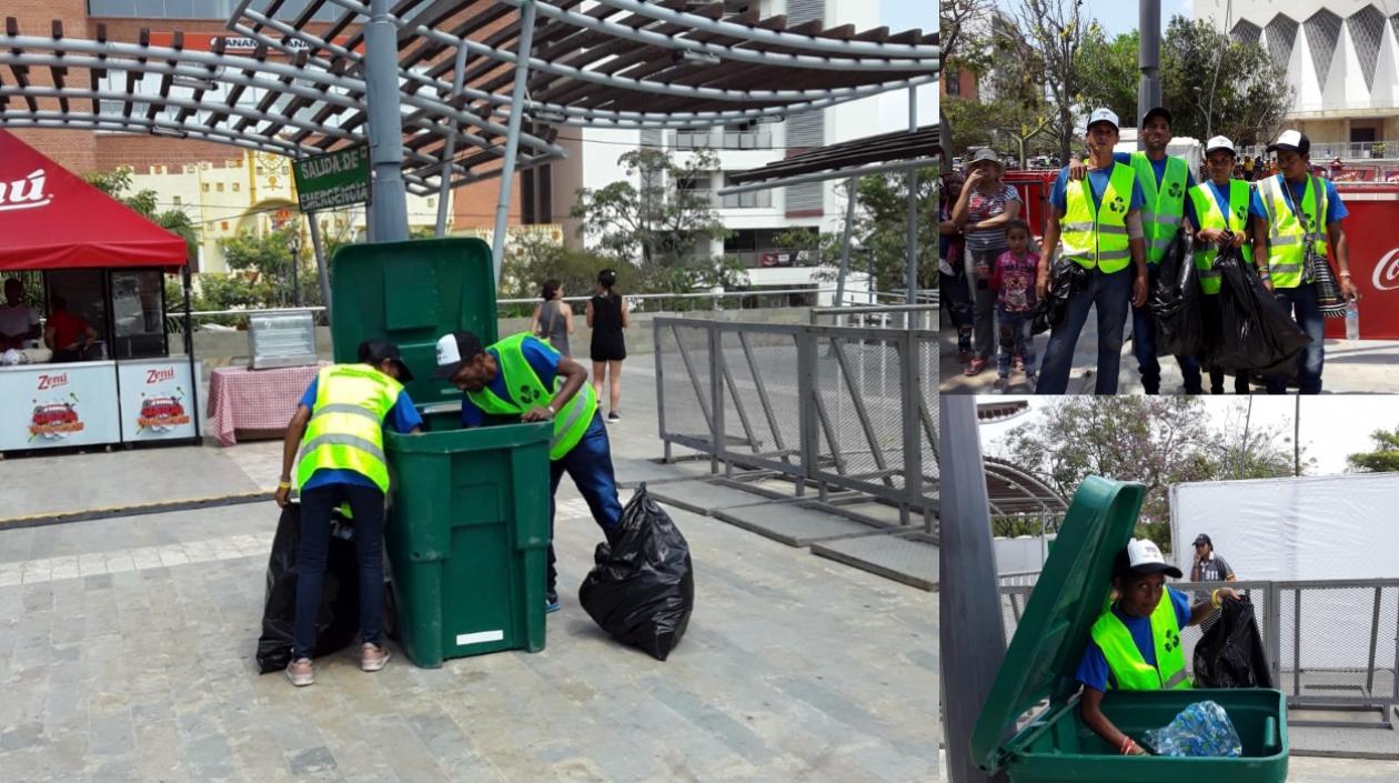Integrantes del grupo de reciclaje. 