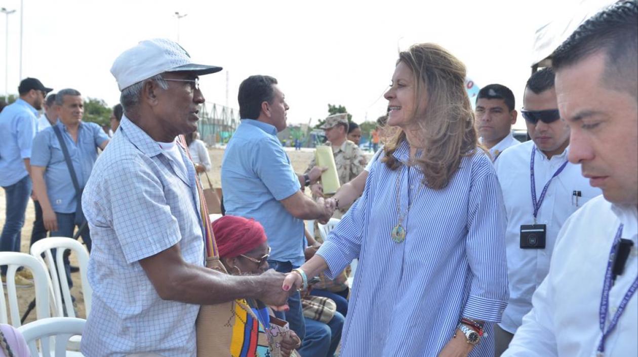 La Vicepresidencia a su llegada a La Guajira.