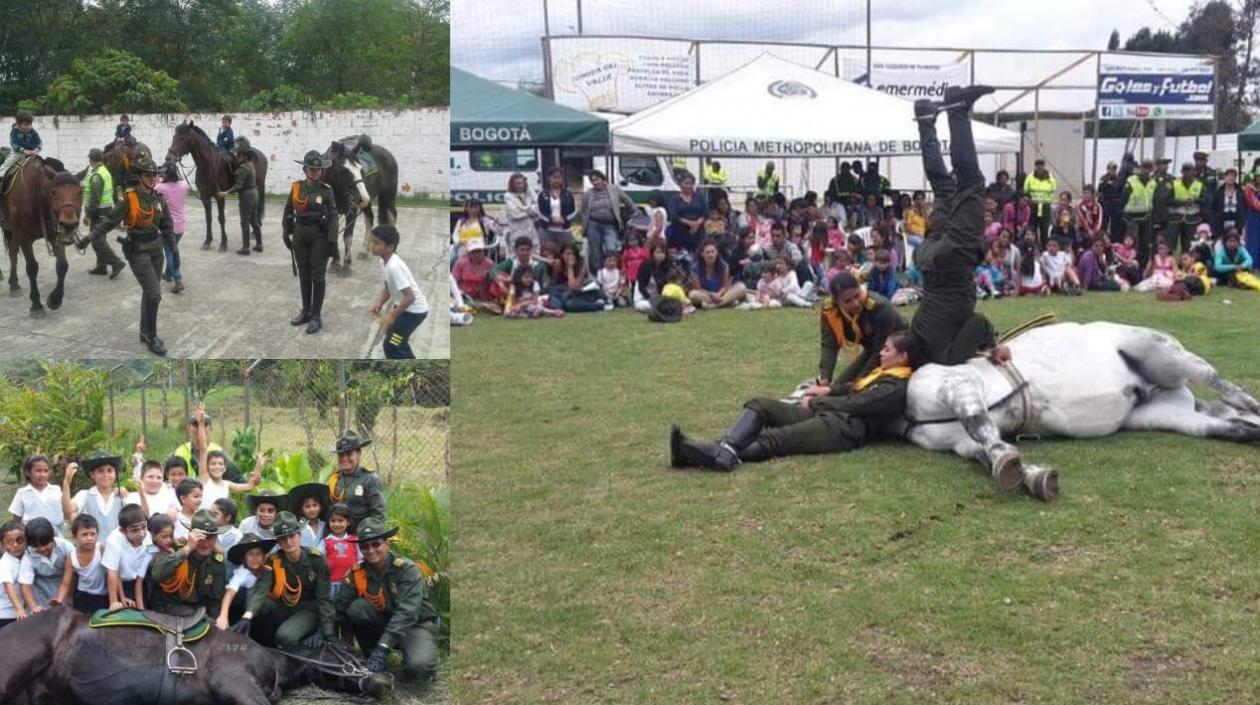 Carabineras realizando su labor con la comunidad.