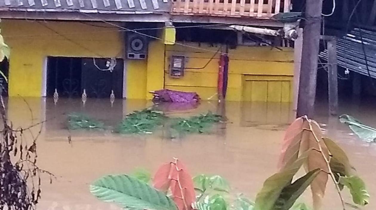 Zona residencial afectada.