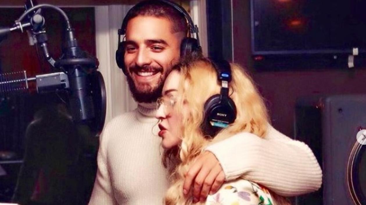 El cantante Maluma y Madonna.