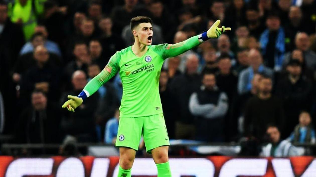 Kepa, arquero del Chelsea. 