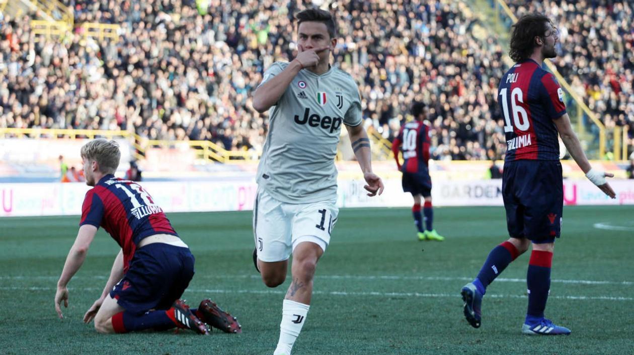 Paulo Dybala celebra tras el gol del triunfo. 