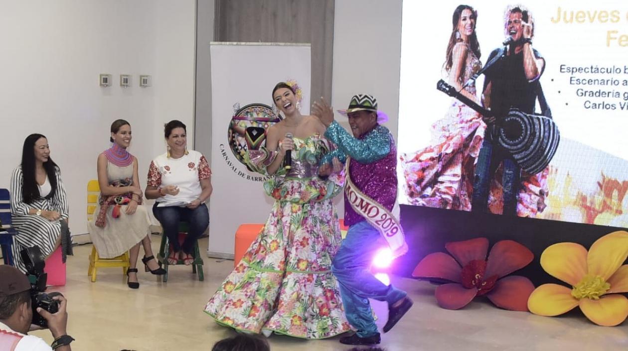 La Reina del Carnaval y el Rey Momo.