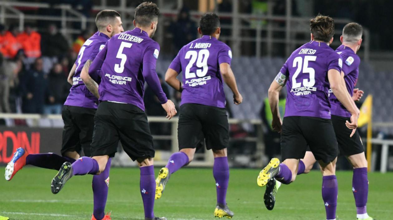 Jugadores de la Fiorentina. 