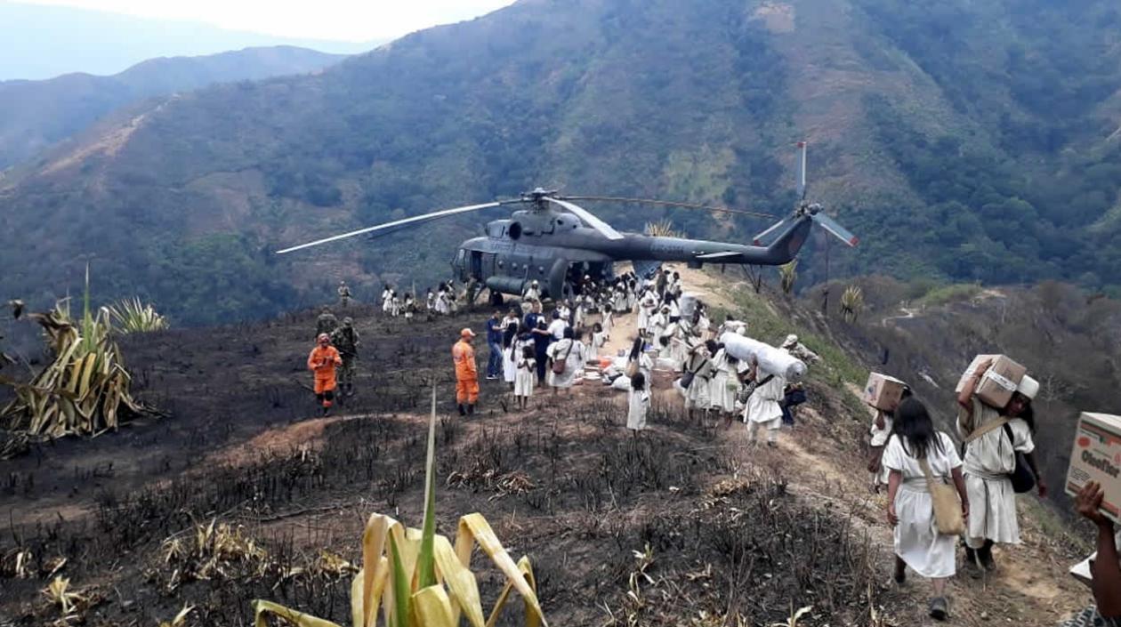 Poblaciones indígenas afectadas con incendios en la  Sierra Nevada