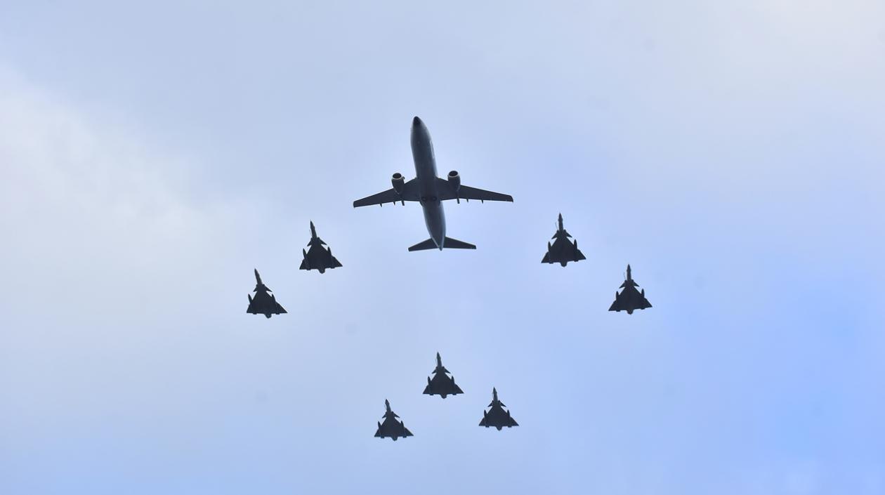 Revista aérea en Barranquilla en noviembre.