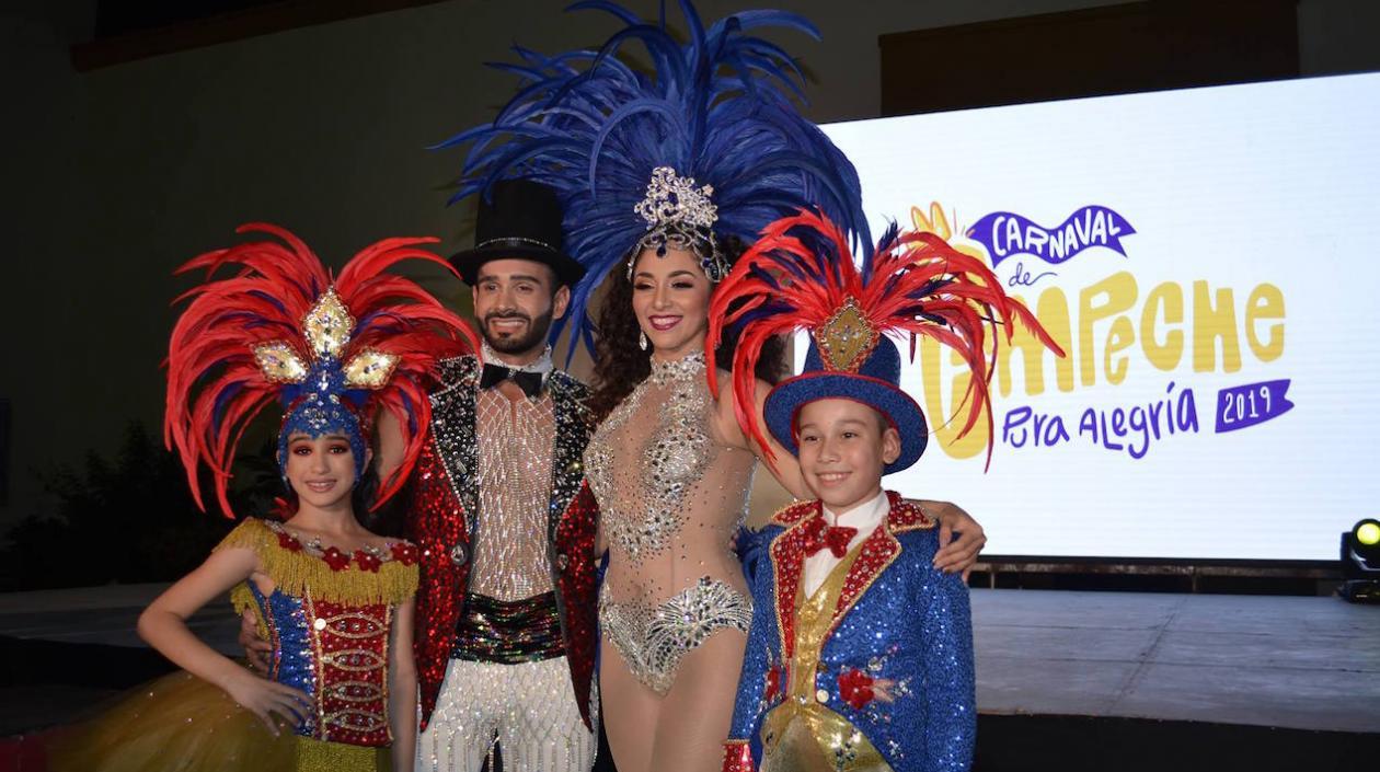 El Carnaval de Campeche es uno de los más antiguos. En la foto los Reyes del Carnaval 2019.