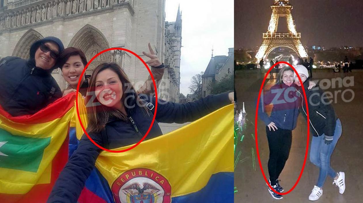 Gisella Irina Marimon Herrera (recuadro), en compañía de los últimos familiares que la vieron: Pedro María López y Madelein Woo.